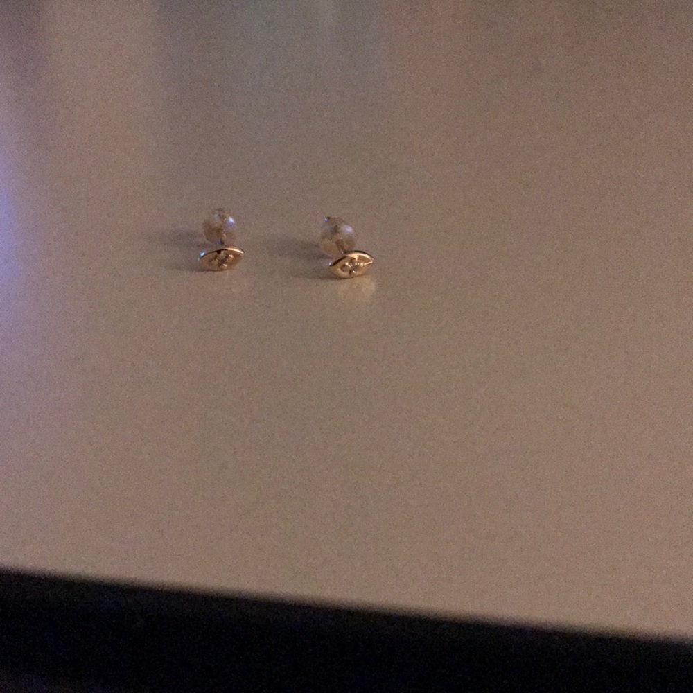 Stone and Strand gold and diamond marquise studs